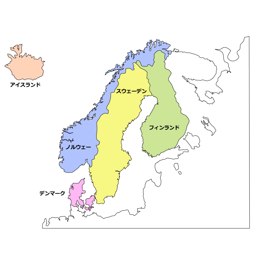 ノルウェー スウェーデン 地図