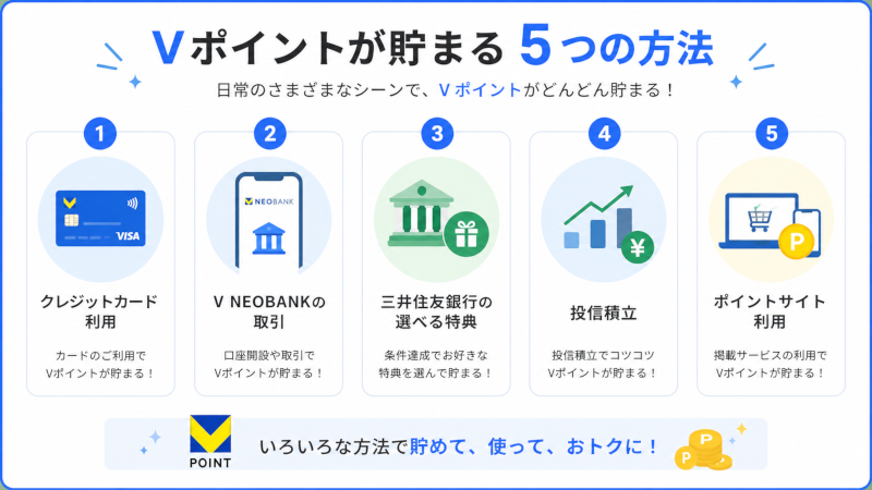 Vポイントを効率的に貯める方法5選